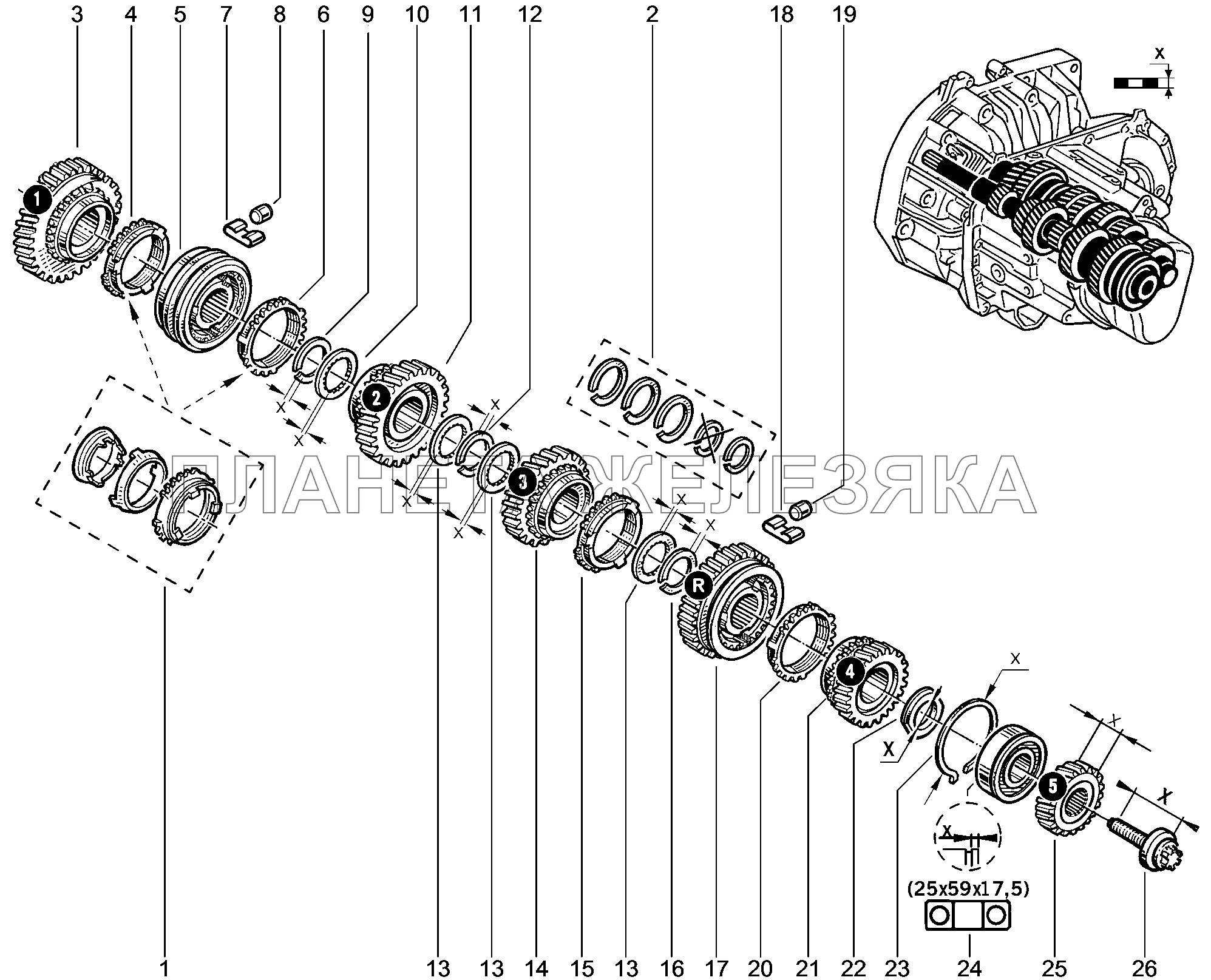 214118-1599227 Синхронизатор Lada Xray