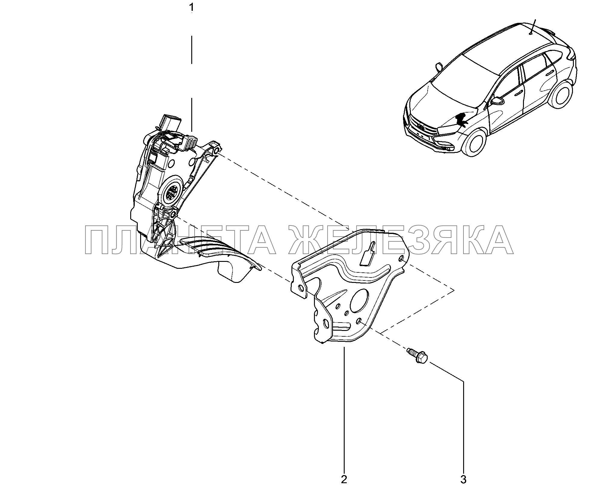 373010. Привод тормозов Lada Xray