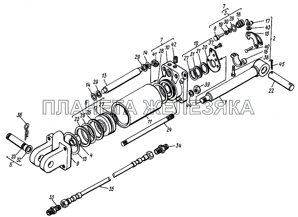 Гидроцилиндр Ц75-1111001Б Т-30A-80