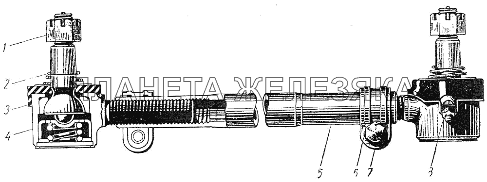 Поперечная рулевая тяга ЗИС-110
