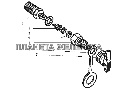 Клапан контрольного вывода ЗИЛ-43272Н, 43273Н