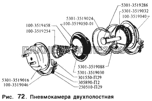 Пневмокамера духполостная ЗИЛ-5301