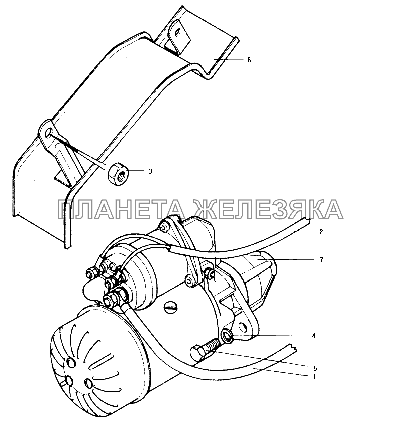 Установка стартера ЗИЛ-130